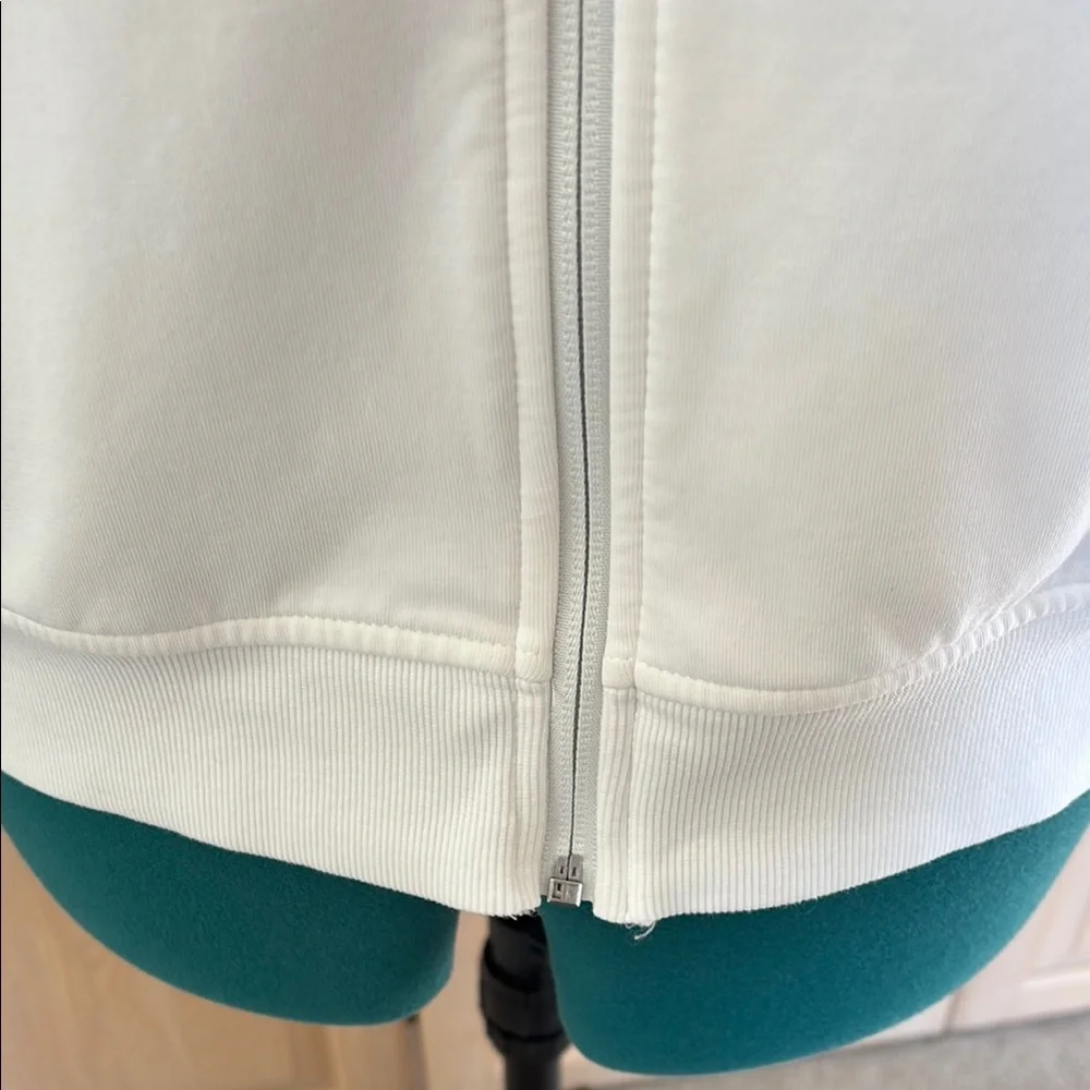 Old Navy White Bomber Jacket Classic Cotton Blend